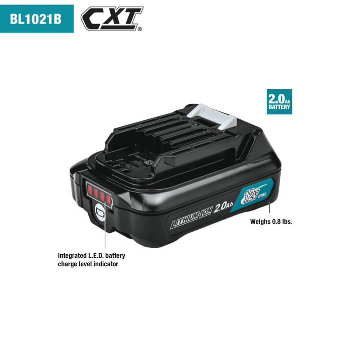 Makita (BL1021B) 12V max CXT® Lithium - Ion Battery (2.0Ah) - Pacific Power Tools