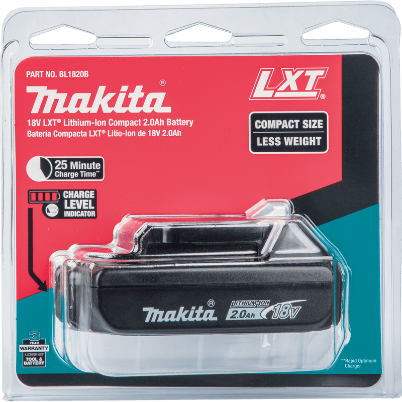 Makita (BL1820B) 18V LXT® Lithium - Ion Compact 2.0Ah Battery - Pacific Power Tools