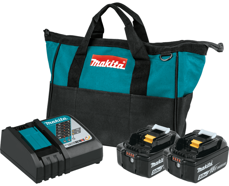 Makita (BL1850BDC2) 18V LXT® Battery and Rapid Optimum Charger Starter Pack, (5.0Ah) - Pacific Power Tools