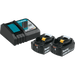 Makita (BL1850BDC2X1) 18V LXT® Battery and Rapid Optimum Charger Starter Pack, 2ea. BL1850B, DC18RC, (5.0Ah) - Pacific Power Tools