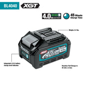 Makita (BL4040DC1) 40V max XGT® 4.0Ah Battery and Charger Starter Pack, BL4040, DC40RA (4.0Ah) - Pacific Power Tools
