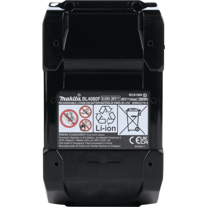 Makita (BL4080F) 40V max XGT® 8.0Ah Battery — Pacific Power Makita (BL4080F) 40V max XGT® 8.0Ah Battery — Pacific Power