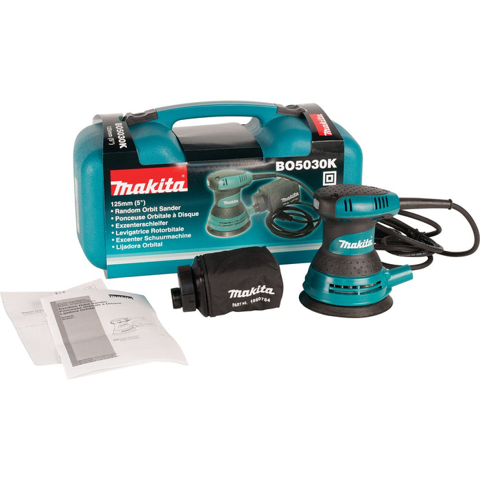 Makita (BO5030K - R) 5" Random Orbit Sander, with Tool Case (Factory Reconditioned) - Pacific Power Tools