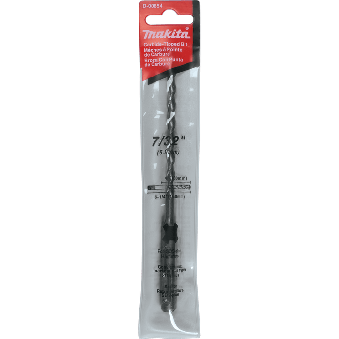 Makita (D - 00854) 7/32" x 6 - 1/4" SDS - PLUS Bit - Pacific Power Tools