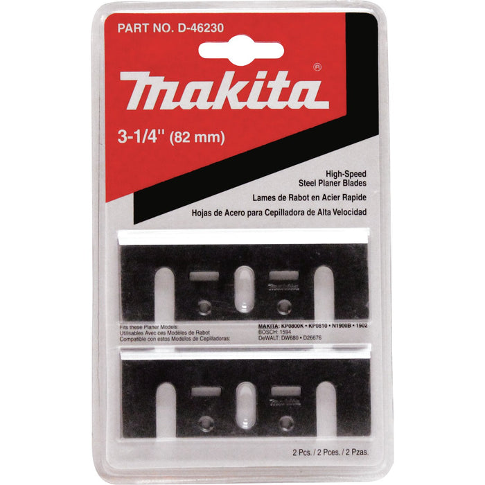 Makita (D - 46230) 3 - 1/4" Planer Blade, High - Speed Steel, 2/pk - Pacific Power Tools