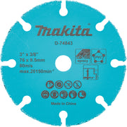 Makita (D - 74843) 3" Carbide Cut - Off Wheel - Pacific Power Tools