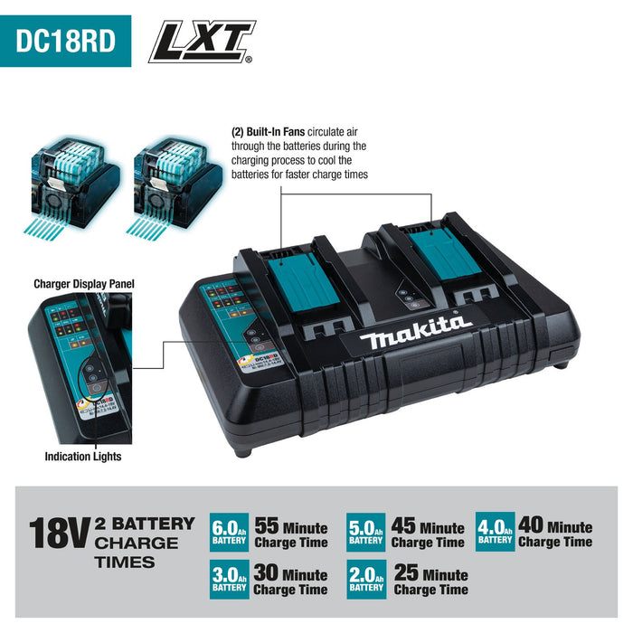 Makita (DC18RD) 18V LXT® Dual Port Rapid Optimum Charger - Pacific Power Tools