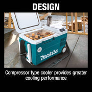 Makita (DCW180Z - R) 18V X2 LXT® Lithium - Ion, 12V/24V DC Auto, and AC Cooler/Warmer (Tool Only) (Factory Reconditioned) - Pacific Power Tools