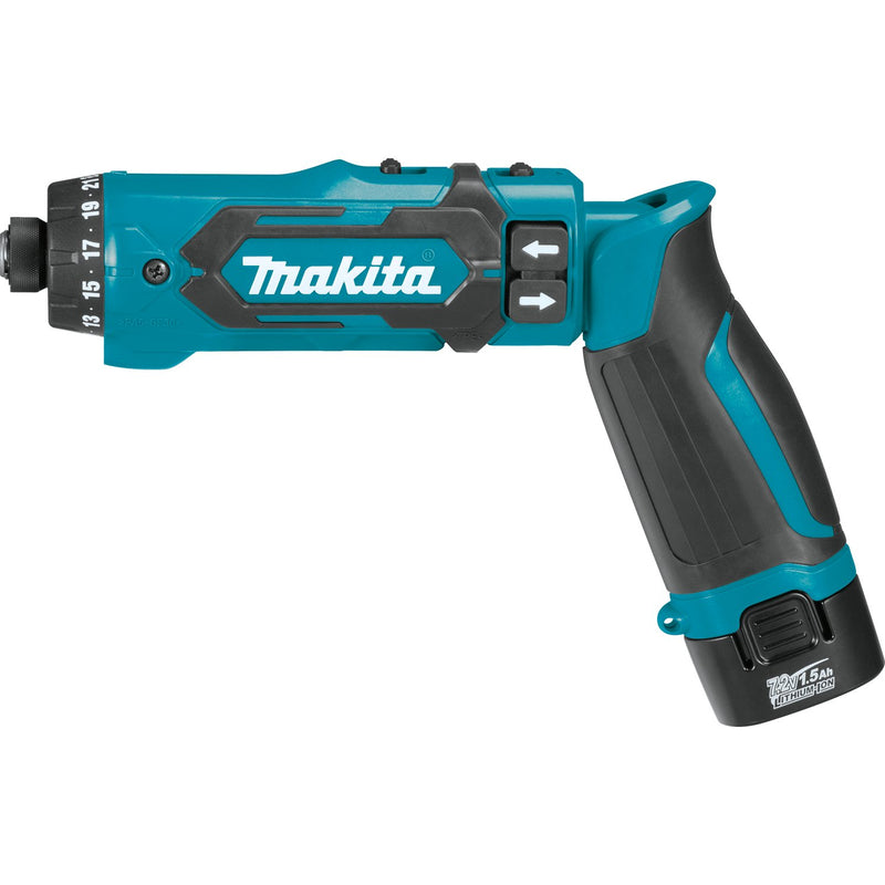 Makita (DF012DSE) 7.2V Lithium‑Ion 1/4" Hex Driver‑Drill Kit with Auto‑Stop Clutch - Pacific Power Tools