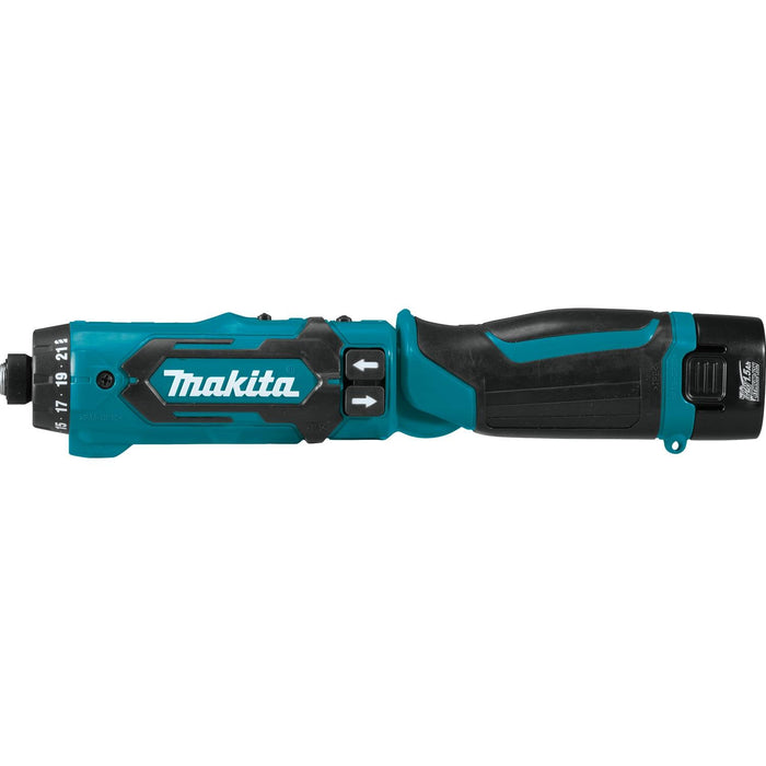 Makita (DF012DSE - R) 7.2V Lithium - Ion Cordless 1/4" Hex Driver - Drill Kit, Auto - Stop Clutch, case (Factory Reconditioned) - Pacific Power Tools