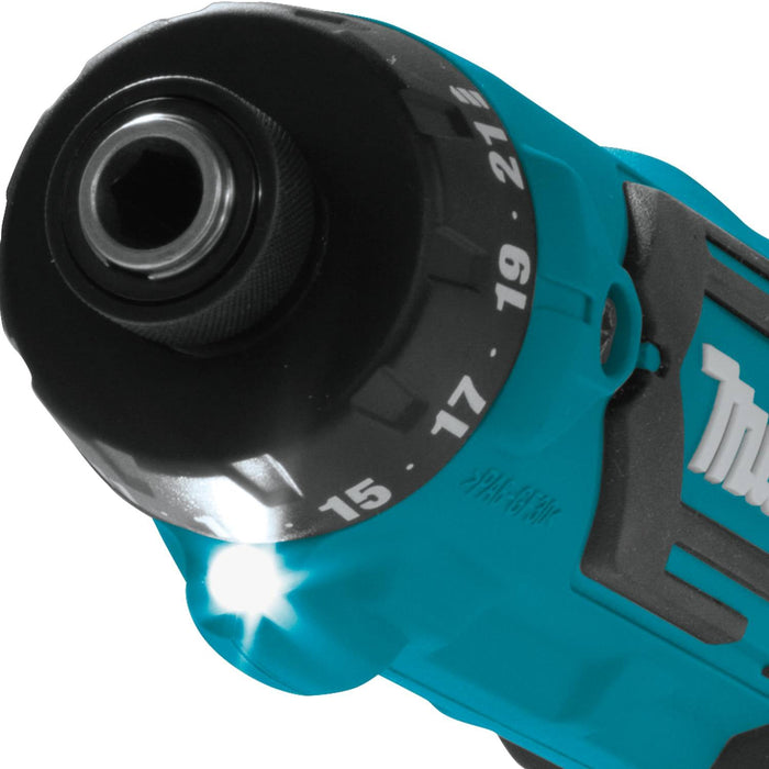 Makita (DF012DSE - R) 7.2V Lithium - Ion Cordless 1/4" Hex Driver - Drill Kit, Auto - Stop Clutch, case (Factory Reconditioned) - Pacific Power Tools