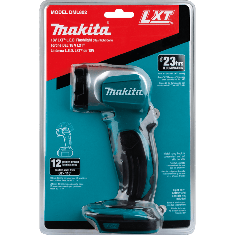 Makita (DML802) 18V LXT® Lithium - Ion L.E.D. Flashlight (Flashlight Only) - Pacific Power Tools