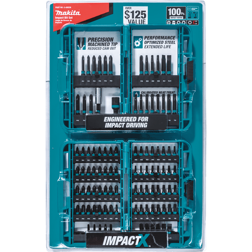 Makita (E - 00038) ImpactX™ 100 Pc. Driver Bit Set - Pacific Power Tools