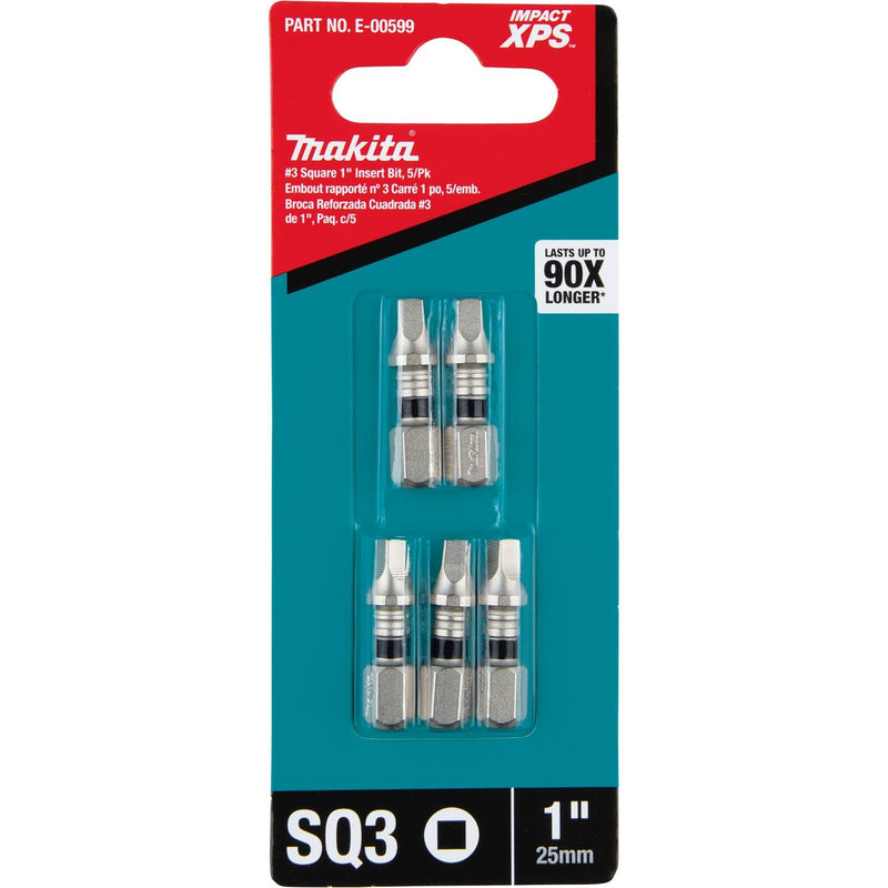 Makita (E - 00599) Impact XPS® 3 Square 1" Insert Bit, 5/pk - Pacific Power Tools