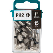 Makita (E - 00664) Impact XPS® 2 Phillips 1" Insert Bit, 15/pk - Pacific Power Tools
