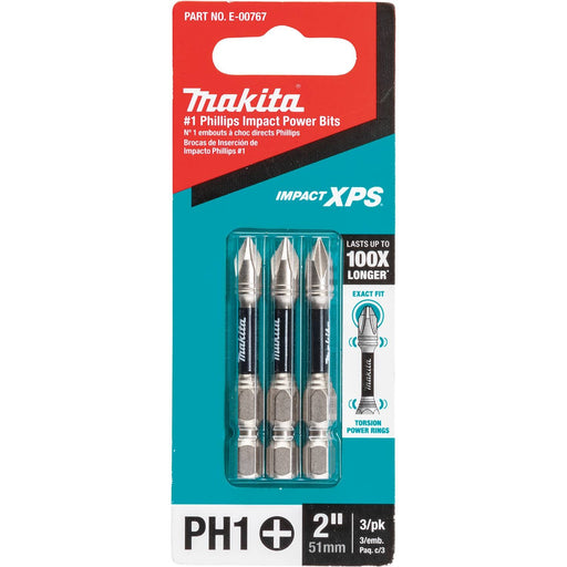 Makita (E - 00767) Impact XPS® 1 Phillips 2" Power Bit, 3/pk - Pacific Power Tools