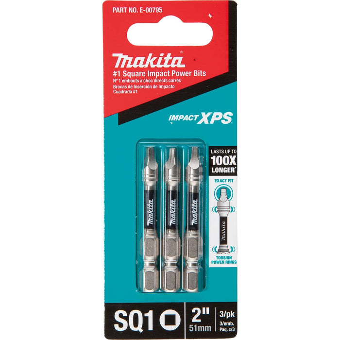 Makita (E - 00795) Impact XPS® 1 Square 2" Power Bit, 3/pk - Pacific Power Tools