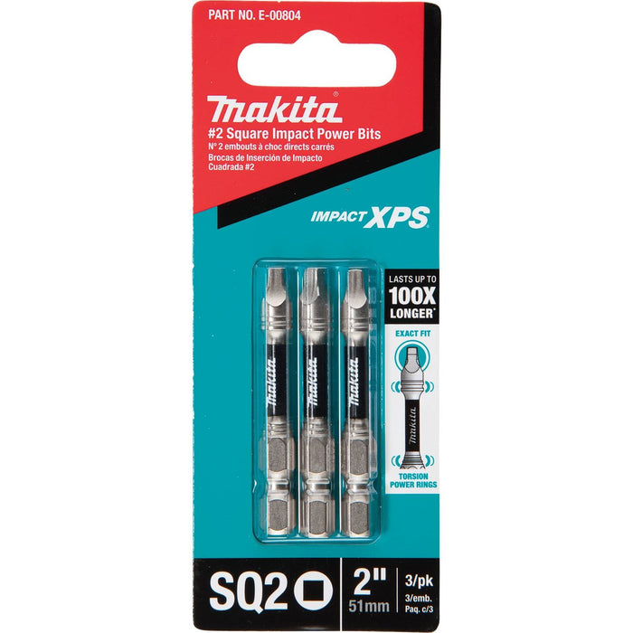 Makita (E - 00804) Impact XPS® 2 Square 2" Power Bit, 3/pk - Pacific Power Tools
