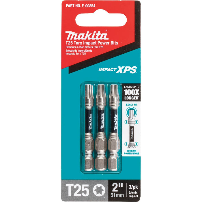 Makita (E - 00854) Impact XPS® T25 Torx 2" Power Bit, 3/pk - Pacific Power Tools