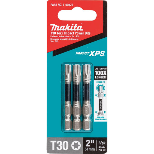 Makita (E - 00876) Impact XPS® T30 Torx 2" Power Bit, 3/pk - Pacific Power Tools