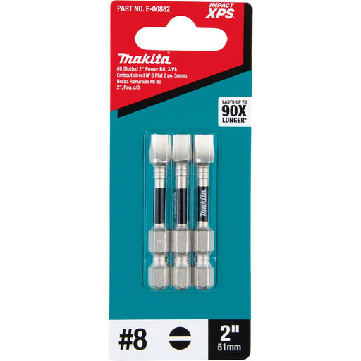 Makita (E - 00882) Impact XPS® 8 Slotted 2" Power Bit, 3/pk - Pacific Power Tools