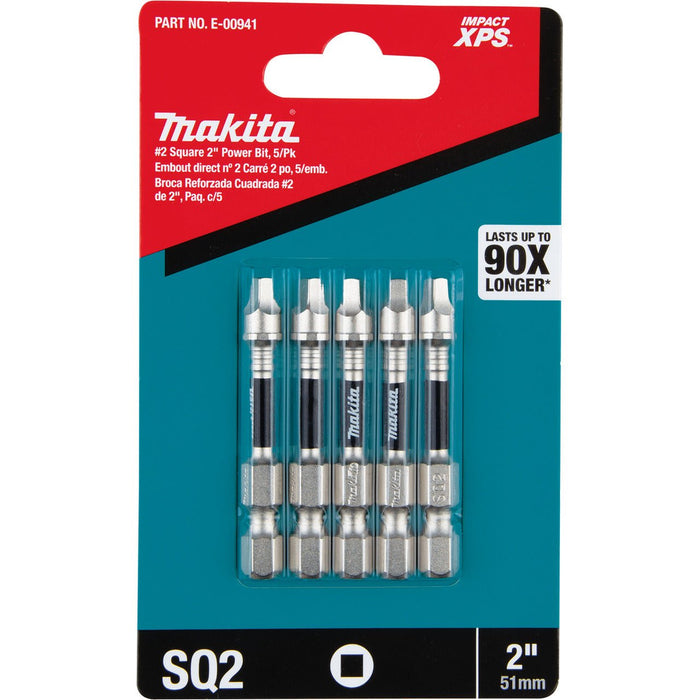 Makita (E - 00941) Impact XPS® 2 Square 2" Power Bit, 5/pk - Pacific Power Tools