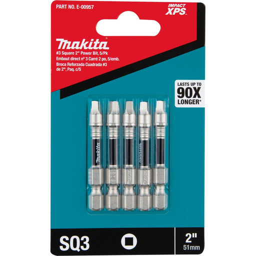 Makita (E - 00957) Impact XPS® 3 Square 2" Power Bit, 5/pk - Pacific Power Tools