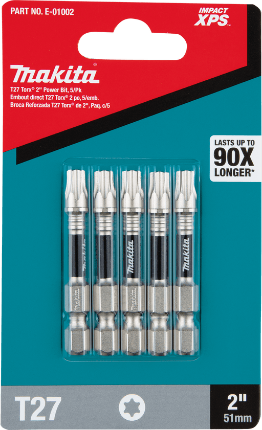 Makita (E - 01002) Impact XPS® T27 Torx 2" Power Bit, 5/pk - Pacific Power Tools