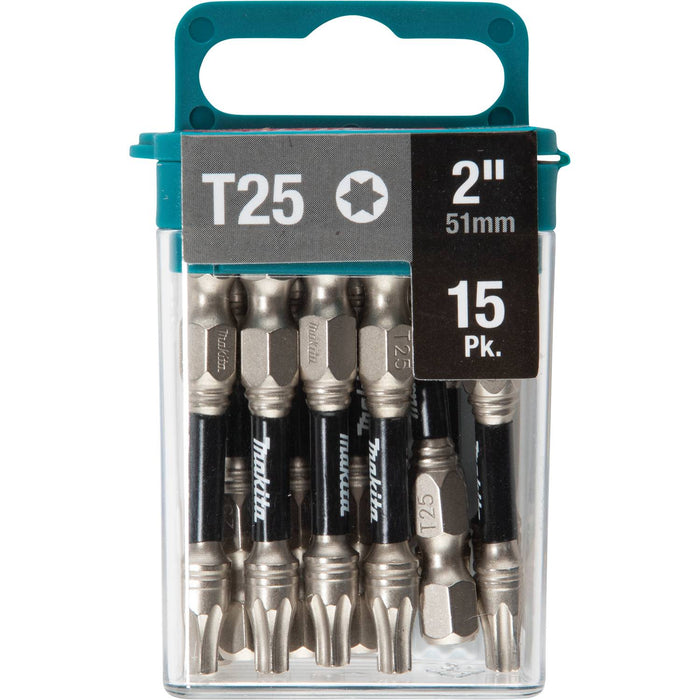 Makita (E - 01074) Impact XPS® T25 Torx 2" Power Bit, 15/pk - Pacific Power Tools