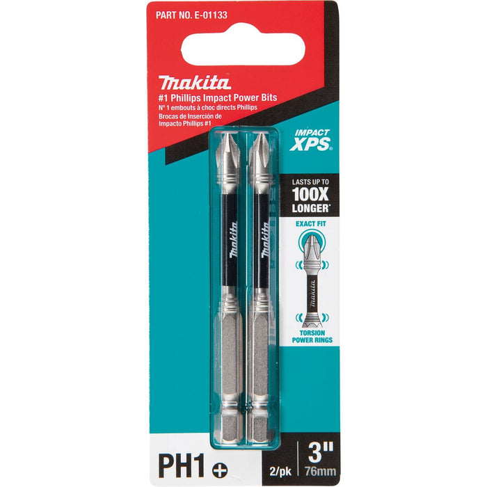 Makita (E - 01133) Impact XPS® 1 Phillips 3" Power Bit, 2/pk - Pacific Power Tools