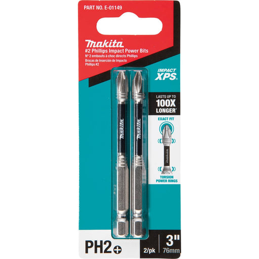 Makita (E - 01149) Impact XPS® 2 Phillips 3" Power Bit, 2/pk - Pacific Power Tools