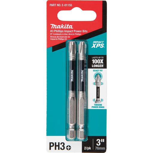 Makita (E - 01155) Impact XPS® 3 Phillips 3" Power Bit, 2/pk - Pacific Power Tools