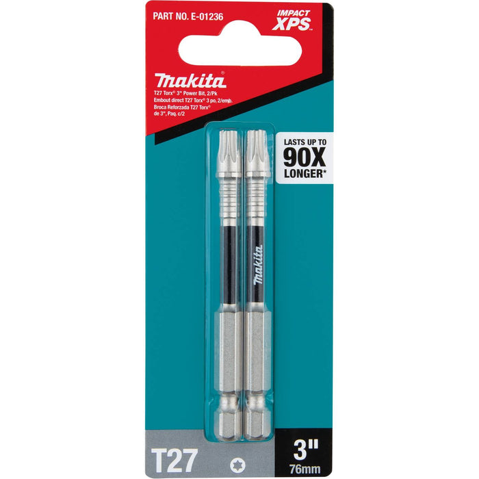 Makita (E - 01236) Impact XPS® T27 Torx 3" Power Bit, 2/pk - Pacific Power Tools