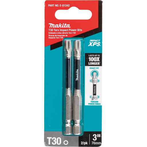 Makita (E - 01242) Impact XPS® T30 Torx 3" Power Bit, 2/pk - Pacific Power Tools