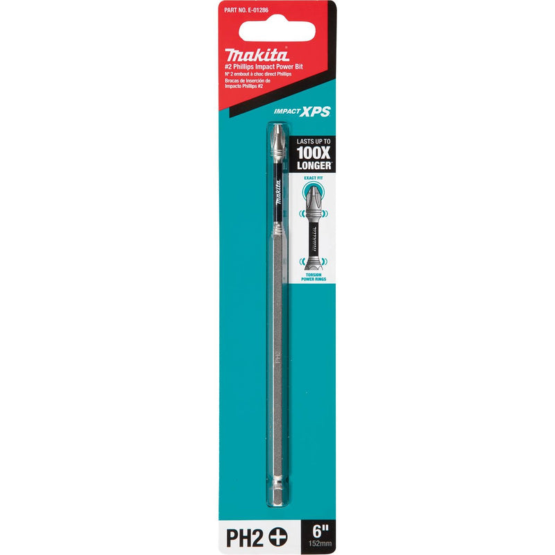 Makita (E - 01286) Impact XPS® 2 Phillips 6" Power Bit - Pacific Power Tools