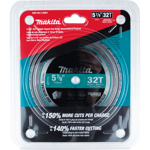 Makita (E - 02951) 5 - 7/8" 32T Carbide - Tipped Saw Blade, Metal/General Purpose - Pacific Power Tools