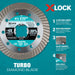 Makita (E - 07222) X - LOCK 4 - 1/2" Turbo Rim Diamond Blade for Masonry Cutting, 2/pk - Pacific Power Tools