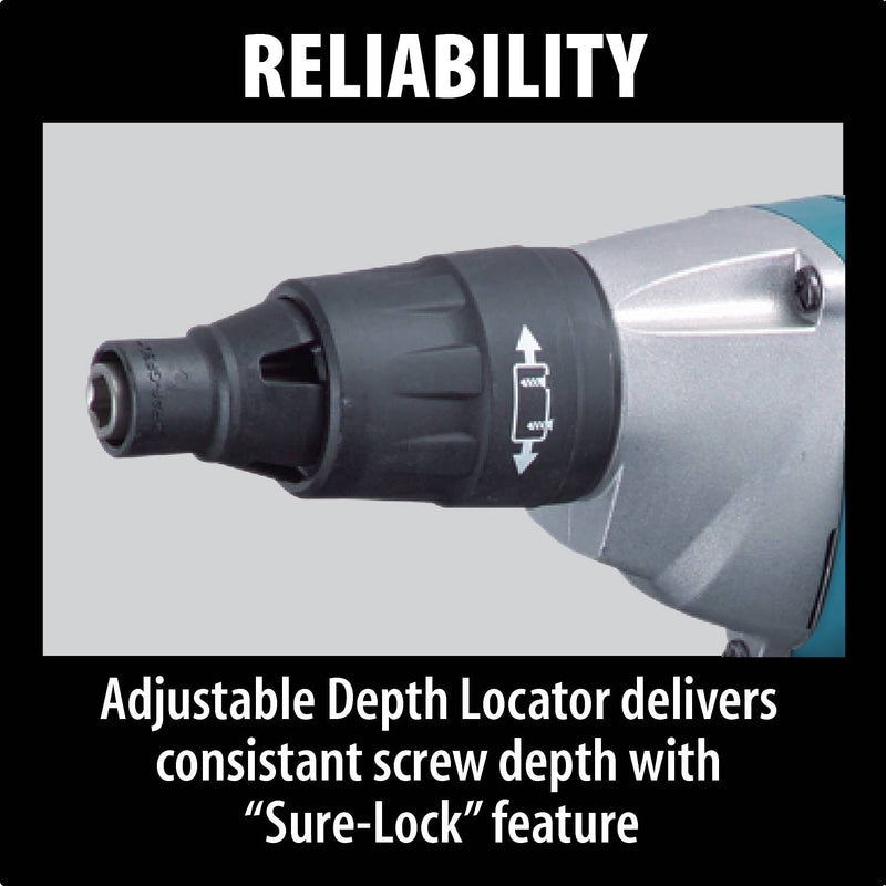 Makita (FS2701) Screwdriver, 6 AMP, 0 - 2,500 RPM, var. spd., reversible, L.E.D. Light, 6 stage adjustable torque settings - Pacific Power Tools
