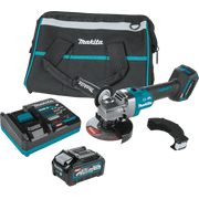 Makita (GAG01M1) 40V max XGT® Brushless Cordless 4 - 1/2” / 5" Angle Grinder Kit, electric brake, no lock - off, lock - on, bag, with one battery (4.0Ah) - Pacific Power Tools
