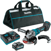 Makita (GAG14M1) 40V max XGT® Brushless Cordless 4 - 1/2” / 6" Paddle Switch Angle Grinder Kit, electric brake, no lock - off, lock - on, bag, with one battery (4.0Ah) - Pacific Power Tools