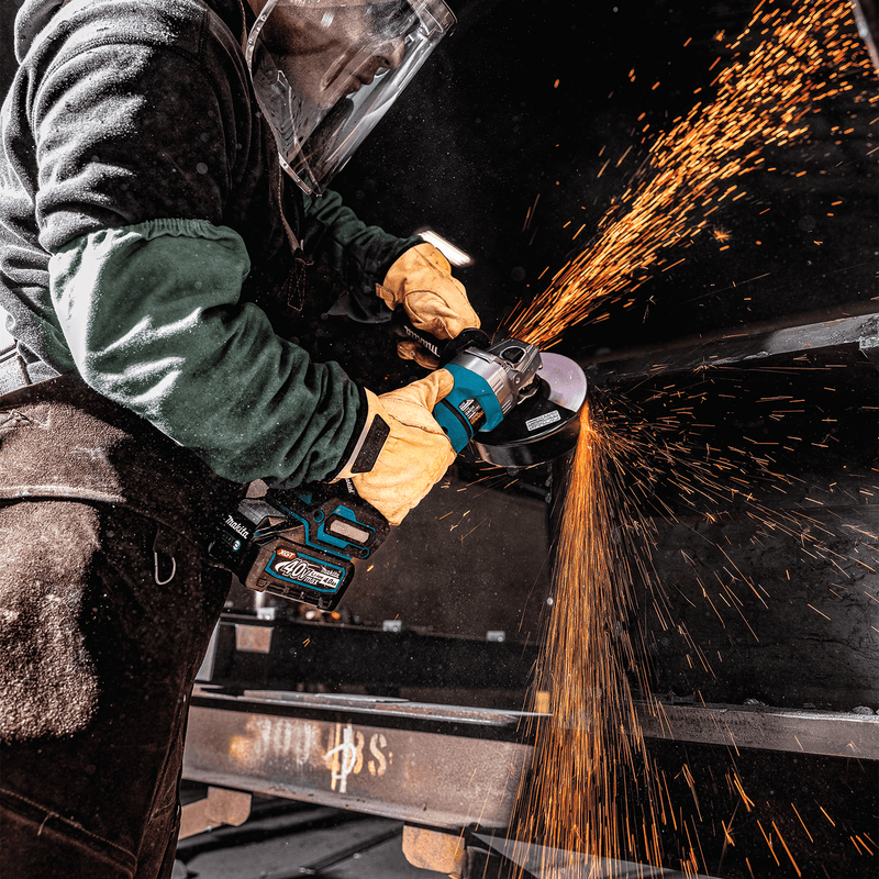 Makita (GAG14M1) 40V max XGT® Brushless Cordless 4 - 1/2” / 6" Paddle Switch Angle Grinder Kit, electric brake, no lock - off, lock - on, bag, with one battery (4.0Ah) - Pacific Power Tools