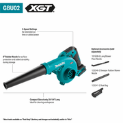 Makita (GBU02Z) 40V Li - ion MAX Cordless Blower (Bare Tool) - Pacific Power Tools