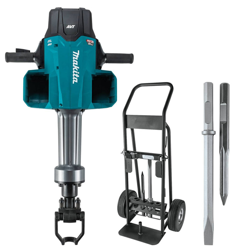 Makita (GMH04PL4X) 80V max (40V max X2) XGT® Brushless 70 lb. 1‑1/8" Hex AVT® Breaker Hammer Kit, AWS® Capable (8.0Ah) - Pacific Power Tools