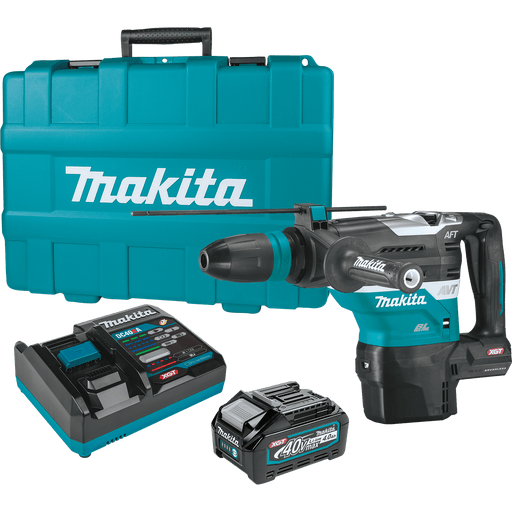 Makita (GRH05M1) 40V max XGT® Brushless 1 - 9/16" AVT® Rotary Hammer Kit, accepts SDS - MAX bits, AFT®, AWS® Capable, case, with one battery (4.0Ah) - Pacific Power Tools