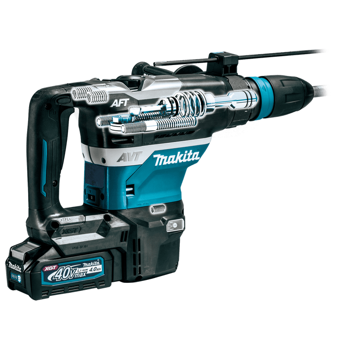 Makita (GRH05M1) 40V max XGT® Brushless 1 - 9/16" AVT® Rotary Hammer Kit, accepts SDS - MAX bits, AFT®, AWS® Capable, case, with one battery (4.0Ah) - Pacific Power Tools