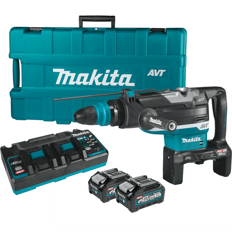 Makita (GRH06PM) 80V max (40V max X2) XGT® Brushless 2" SDS‑MAX AVT® Rotary Hammer Kit, AFT®, AWS® Capable (4.0Ah) - Pacific Power Tools