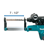 Makita (GRH07M1W) 40V max XGT® Brushless 1 - 1/8" SDS - PLUS AVT® Rotary Hammer (D - Handle) Kit w/ Dust Extractor, AFT®, AWS® Capable (4.0Ah) - Pacific Power Tools