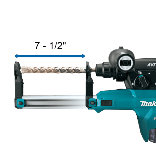 Makita (GRH07M1W) 40V max XGT® Brushless 1 - 1/8" SDS - PLUS AVT® Rotary Hammer (D - Handle) Kit w/ Dust Extractor, AFT®, AWS® Capable (4.0Ah) - Pacific Power Tools