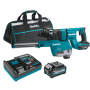 Makita (GRH07M1W) 40V max XGT® Brushless 1 - 1/8" SDS - PLUS AVT® Rotary Hammer (D - Handle) Kit w/ Dust Extractor, AFT®, AWS® Capable (4.0Ah) - Pacific Power Tools