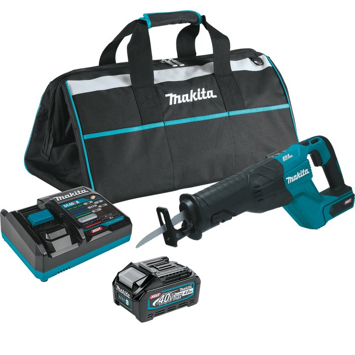 Makita (GRJ01M1) 40V max XGT® Brushless Cordless Recipro Saw Kit, bag, with one battery (4.0Ah) - Pacific Power Tools